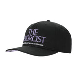 Black cap with 'The Exorcist' text on a white background