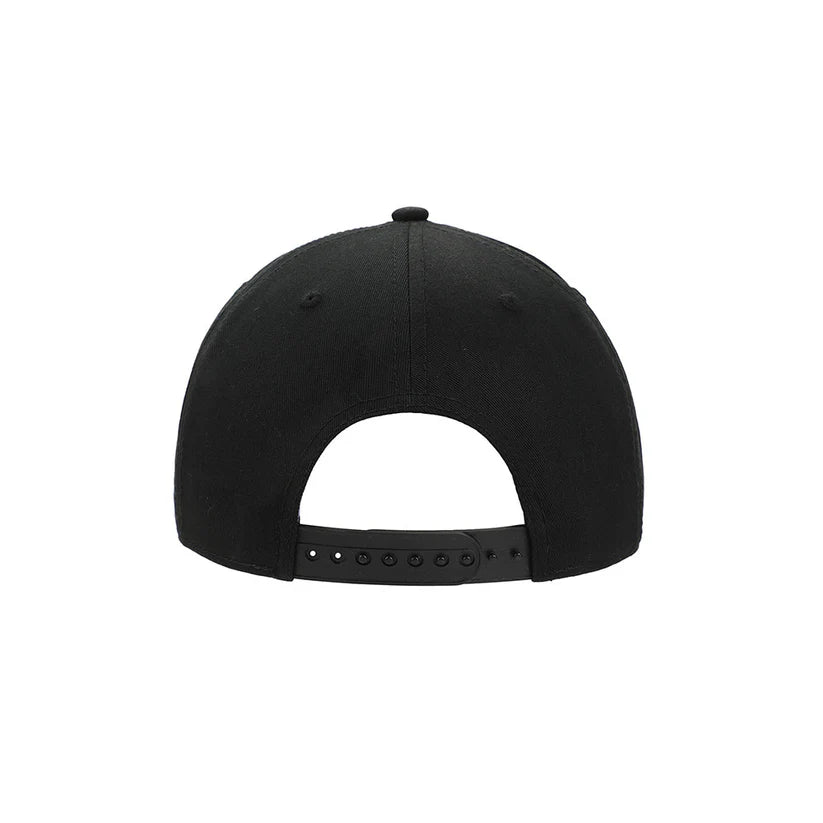Black baseball cap on a white background
