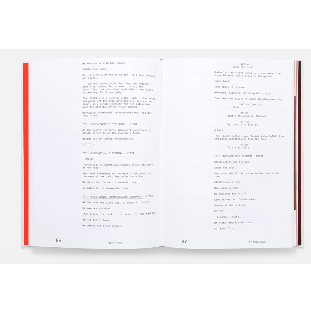 Open book with text pages on a white background of screenplay