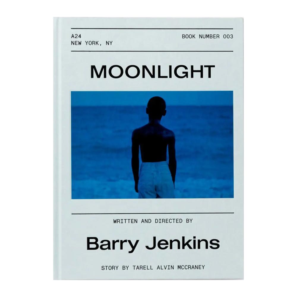 Screenplay Book cover of 'Moonlight' with a silhouette against a blue background
