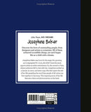 Book back cover with text about Josephine Baker on a blue background