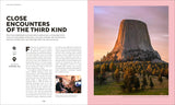 Magazine layout with text and a photograph of a large rock formation from the movie Close Encounters of the Third Kind.
