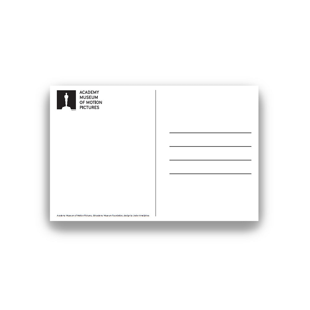 Postcard with Academy Museum of Motion Pictures logo on a white background