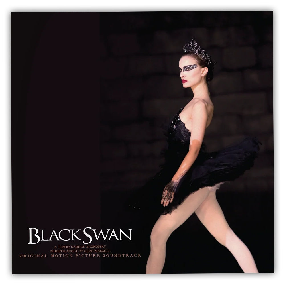 Album cover for 'Black Swan' with a dancer in a black dress and mask against a dark background.