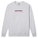 Gray sweatshirt with 'John Waters' text on a white background Adult mens sweatshirt womens sweatshirt featuring John Waters
