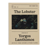Book cover of 'The Lobster' with a dark image of a person and text about the director and writer.