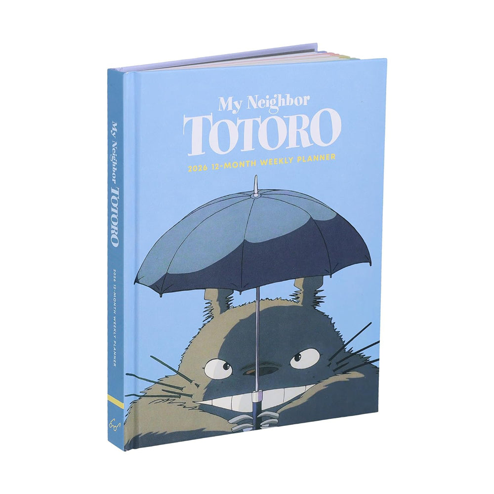 Planner with Totoro design and 'My Neighbor Totoro' text on a blue background