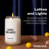LATKES AND LIGHTS CANDLE