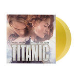 Vinyl record cover for 'Titanic' with a yellow disc
