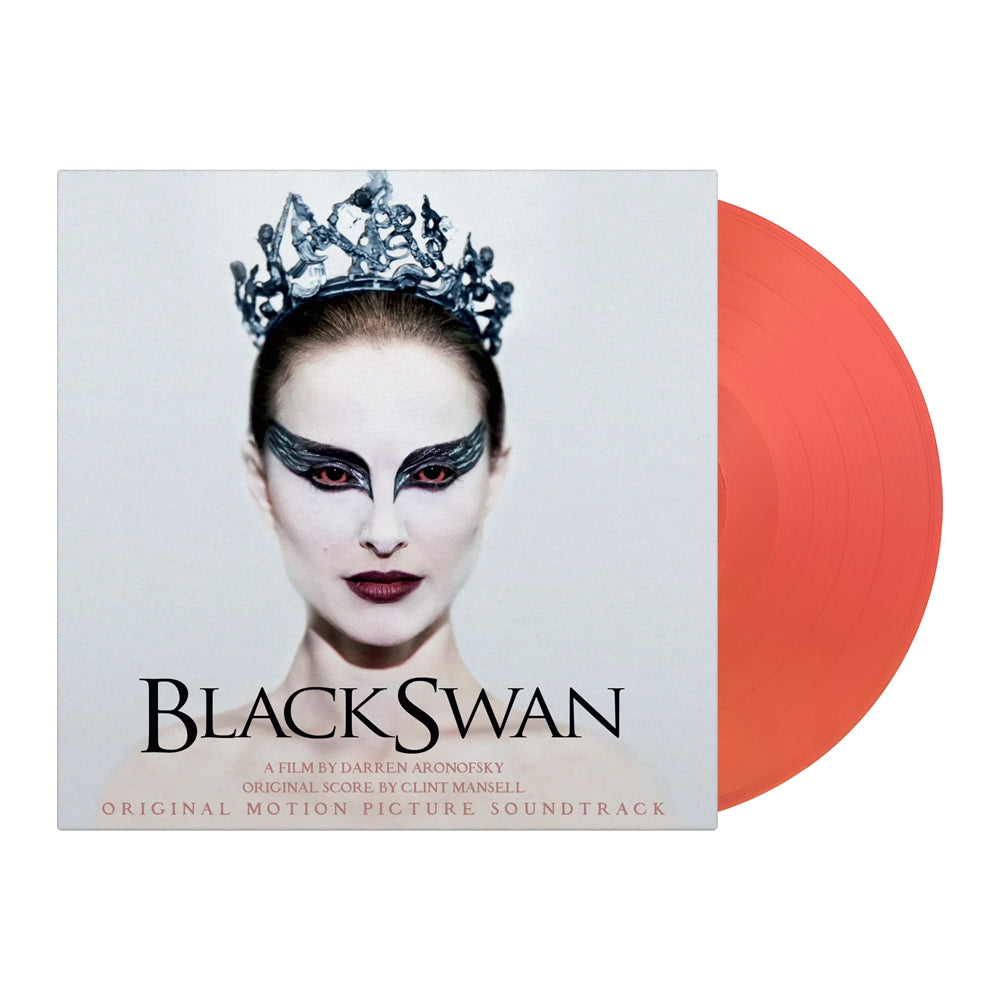Vinyl record with 'Black Swan' cover featuring a woman with theatrical makeup and a crown.