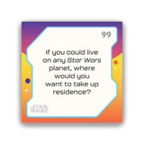 Star Wars-themed card with a question about living on a planet