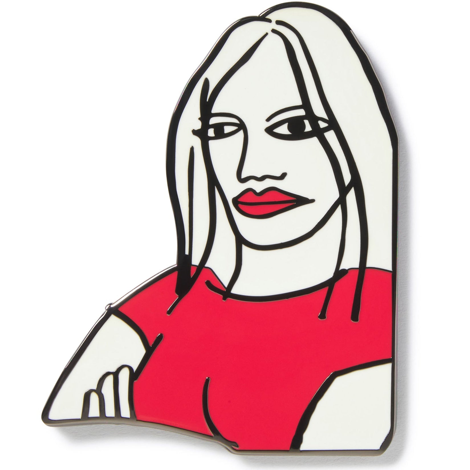 Illustration of a person wearing a red shirt on a white background