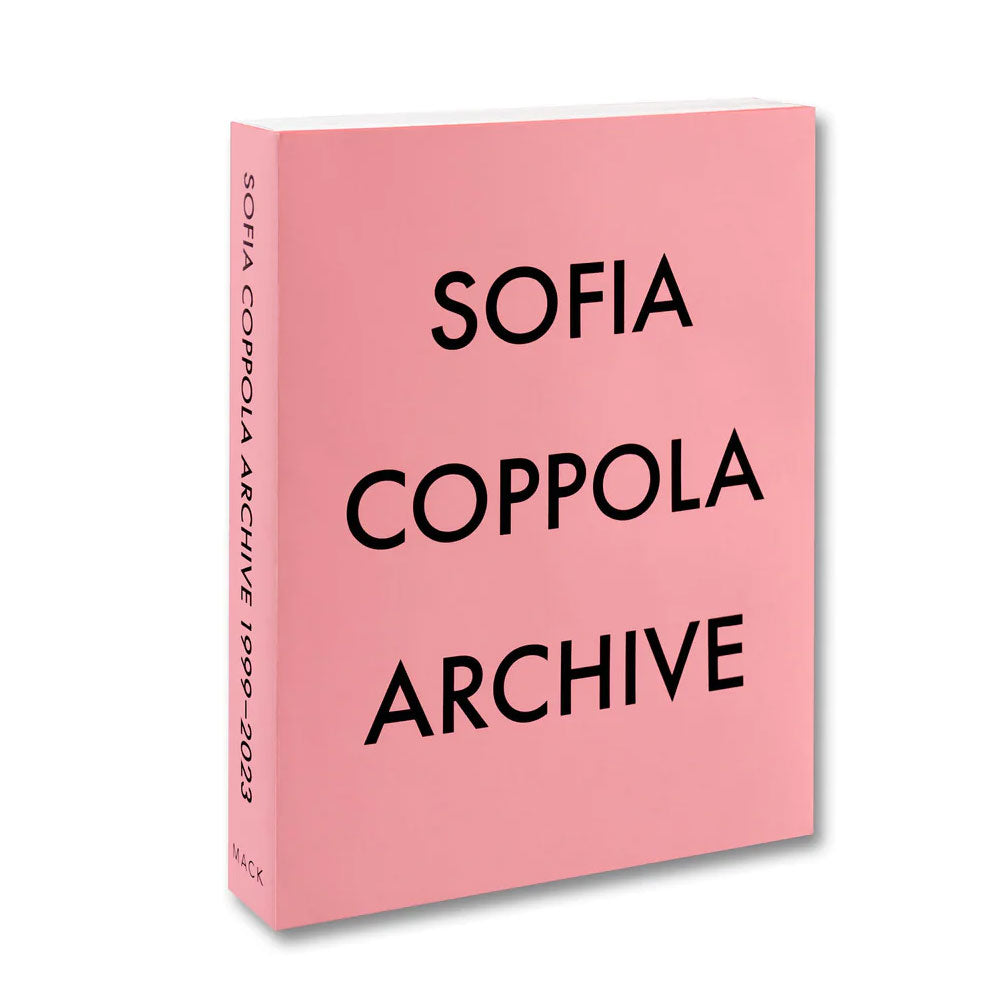 Pink book titled 'Sofia Coppola Archive' on a white background