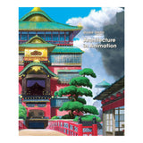 Cover of the book 'Studio Ghibli: Architecture in Animation' featuring illustrated artwork of anime-inspired buildings and a character.