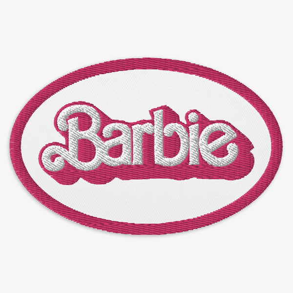 Pink Barbie Logo Iron On Patch Sew On Transfer Logo Badge