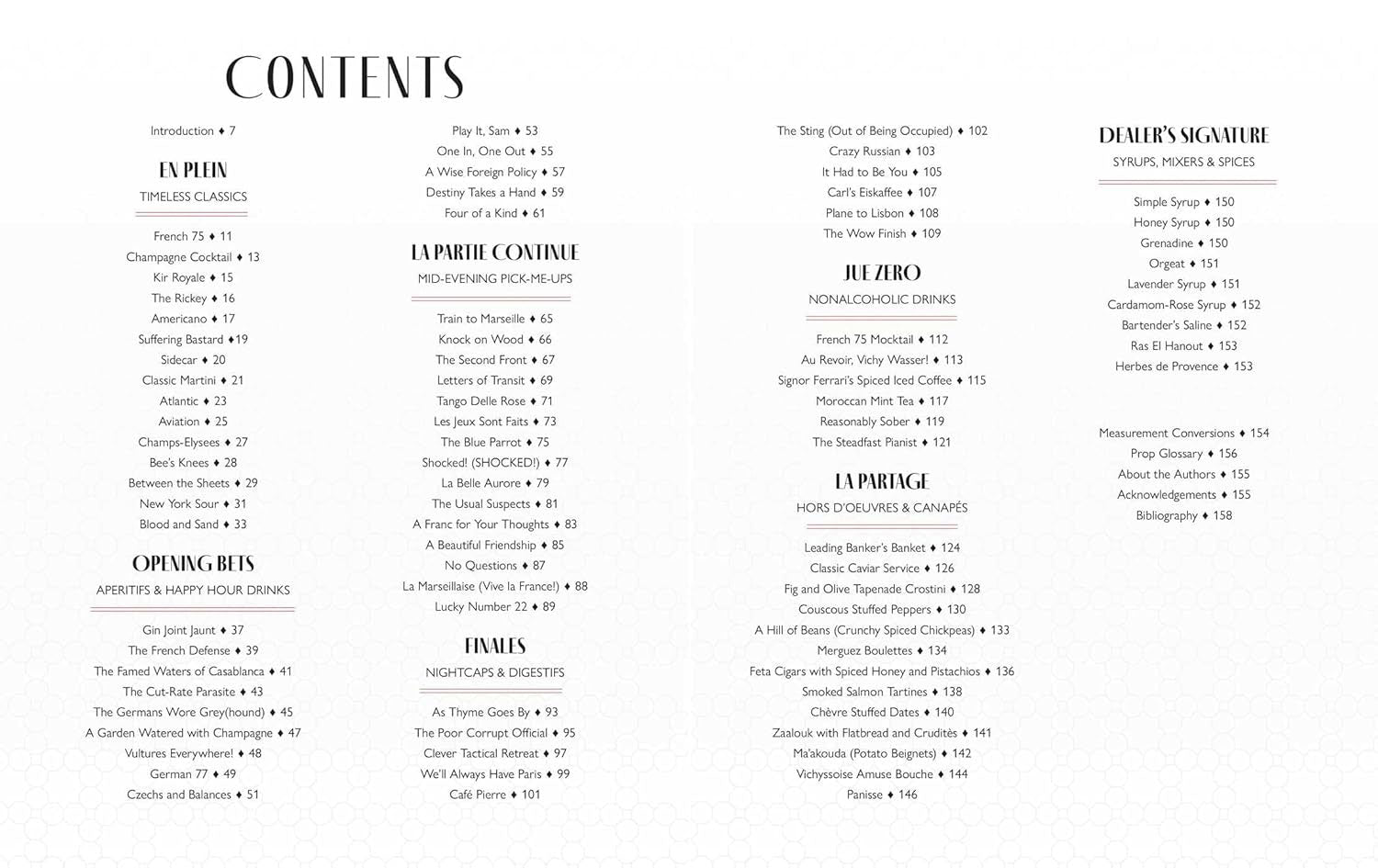 CASABLANCA COCKTAILS: WE'LL ALWAYS HAVE APERITIFS