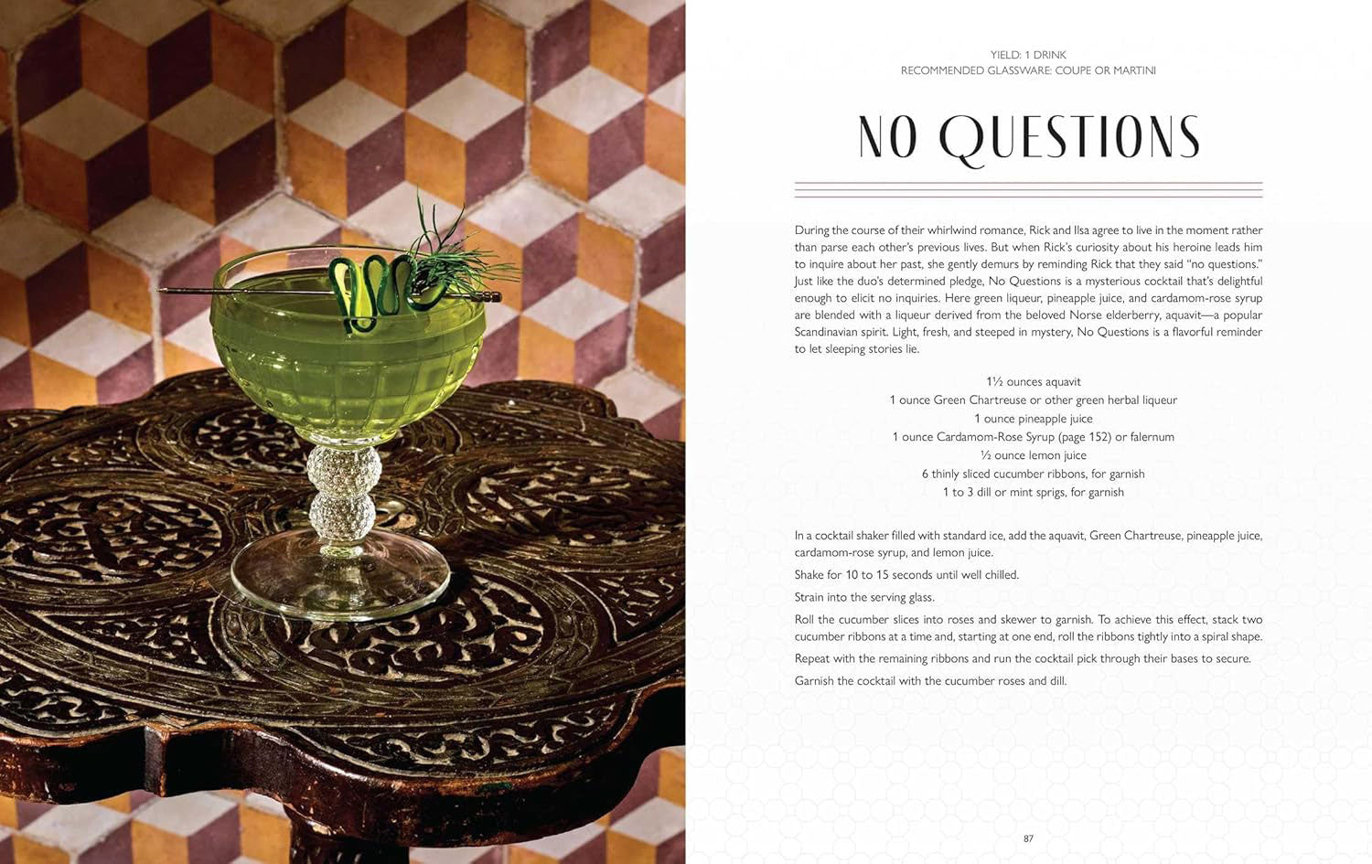 CASABLANCA COCKTAILS: WE'LL ALWAYS HAVE APERITIFS