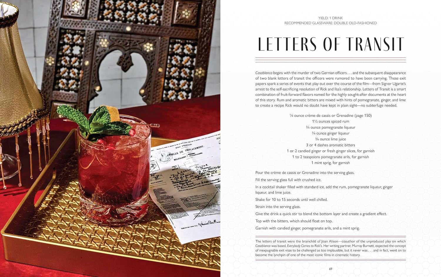 CASABLANCA COCKTAILS: WE'LL ALWAYS HAVE APERITIFS