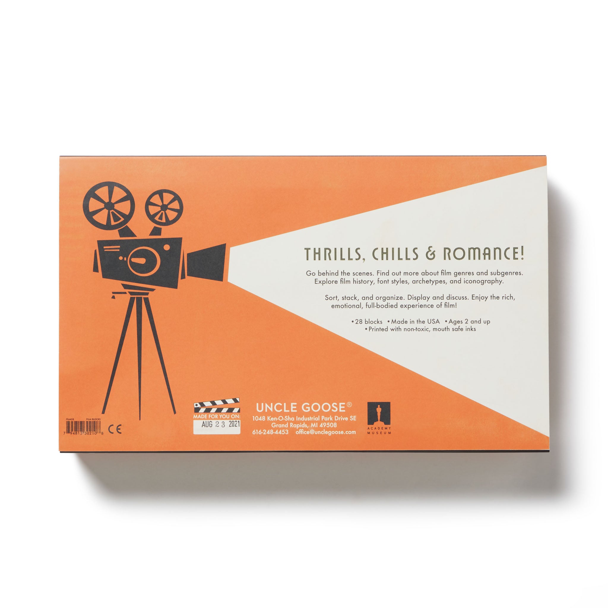 Explore Uncle Goose's unique wooden toys made from natural materials. Safe for kids and crafted in Michigan, our blocks inspire endless imagination and play. Wood Blocks Film Movie themed for Movie Fans