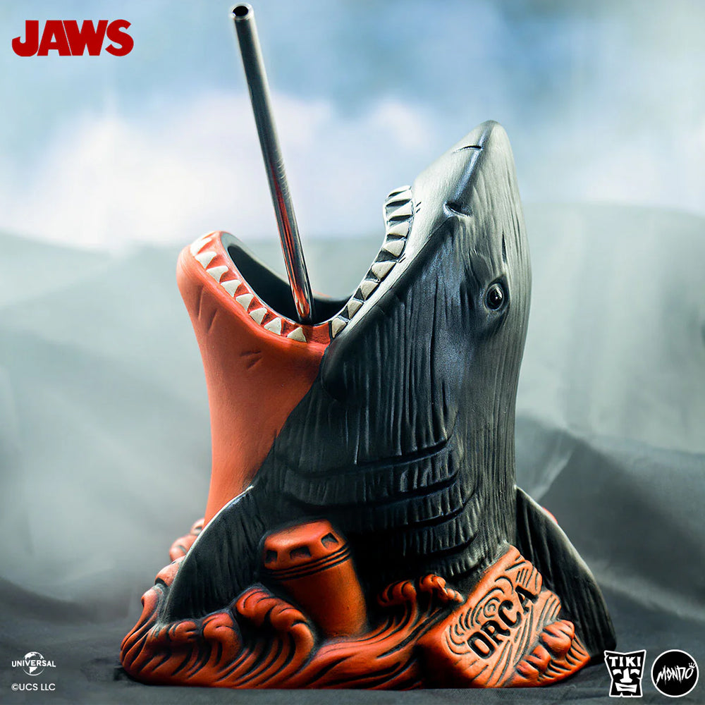 JAWS TIKI- GET OUT OF THE WATER VARIANT (RED/BLACK)