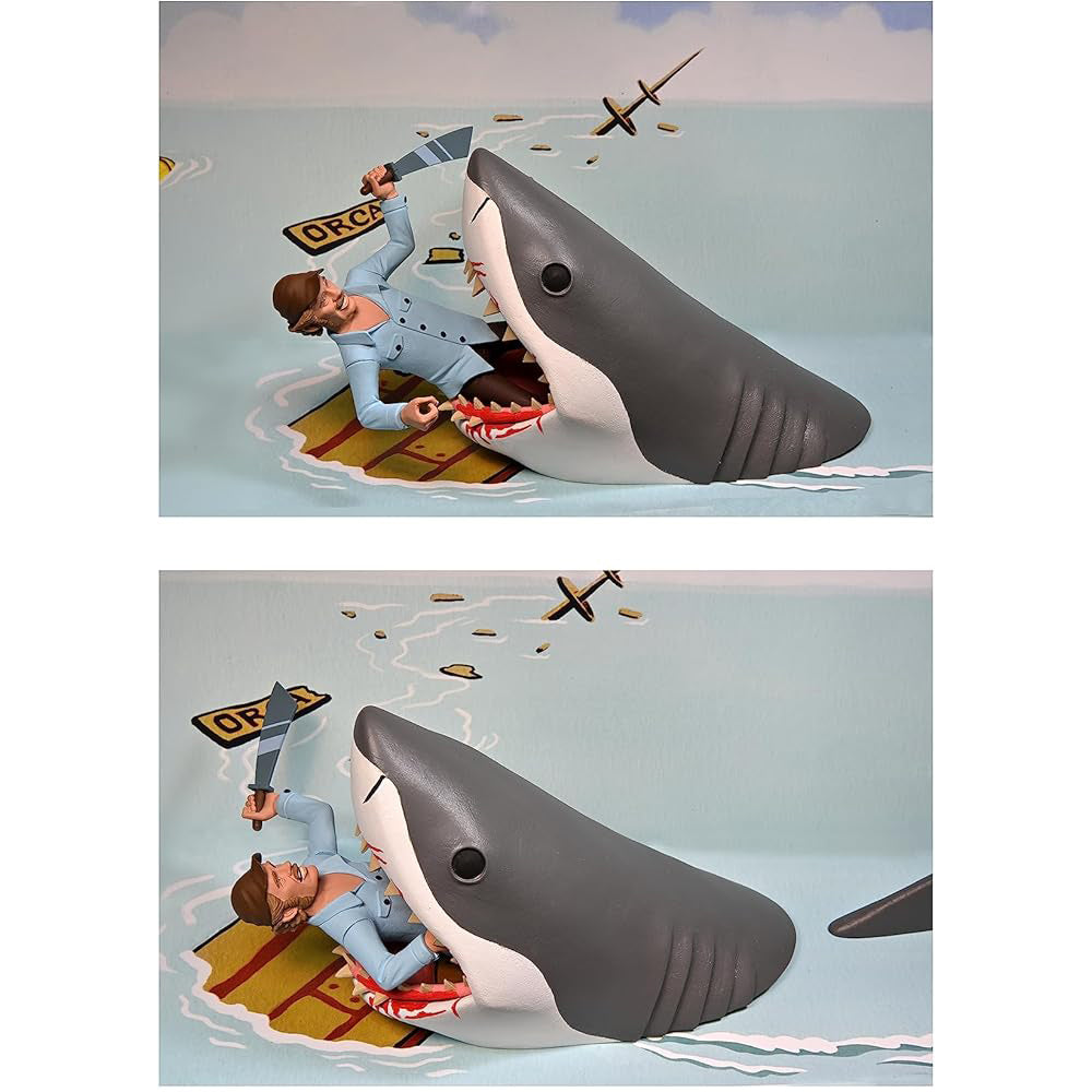 TOONY TERRORS - 6IN SCALE ACTION FIGURES - QUINT AND SHARK 2-PACK (JAWS)