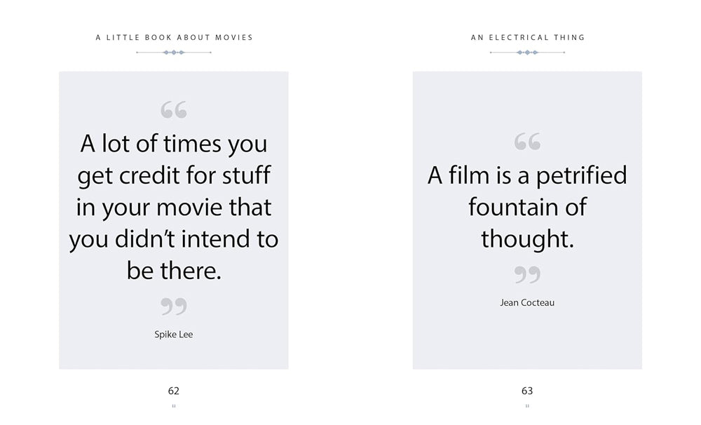 A LITTLE BOOK ABOUT MOVIES: QUOTES FOR THE CINEPHILE IN YOUR LIFE (LITTLE BOOKS OF FILMS AND TV)