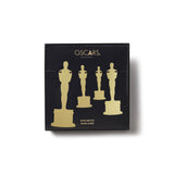 front view of the box of the gold Oscar statuette garland