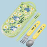 Utensil set with chopsticks, fork and spook with a carrying case