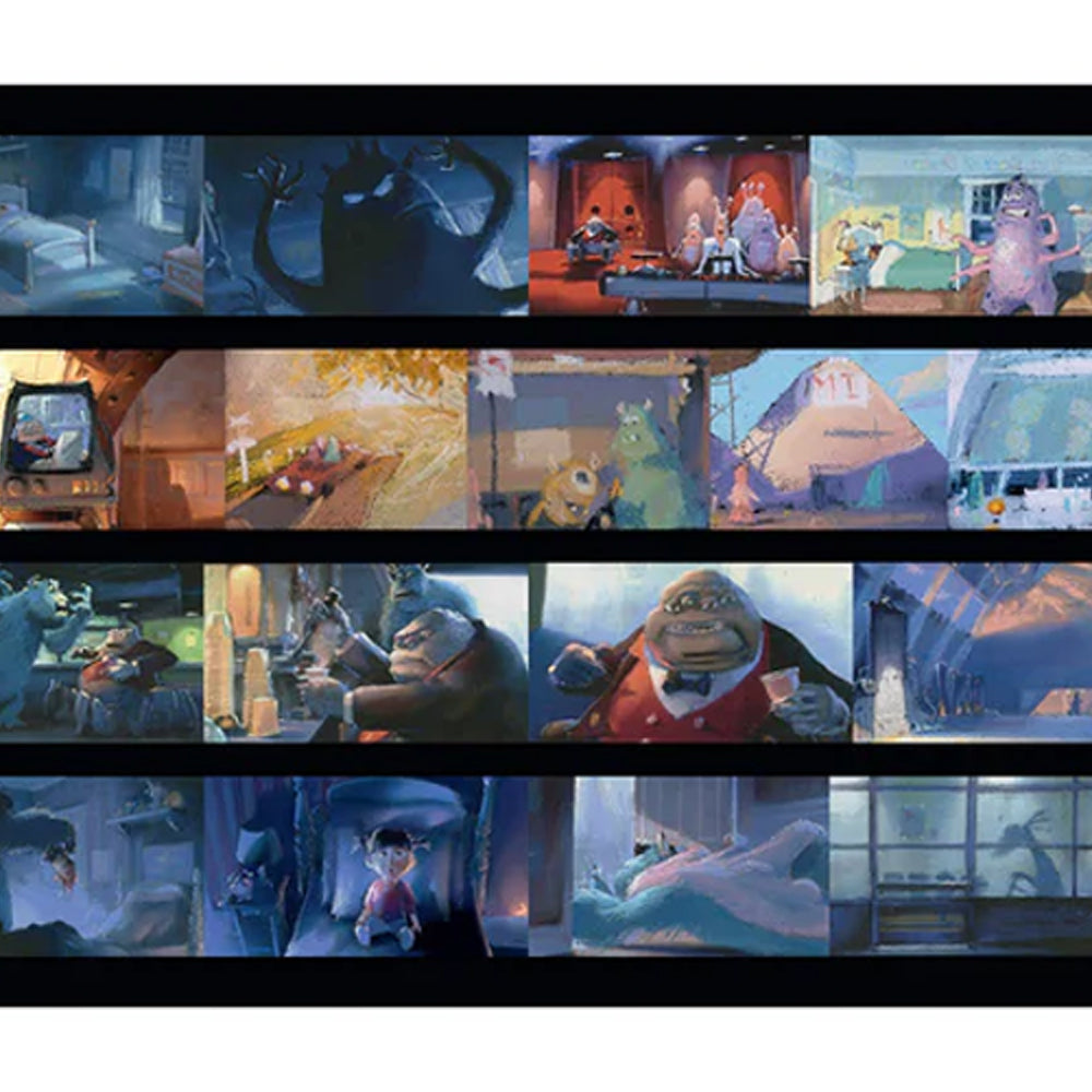 Collage of animated scenes featuring characters from a movie or show.