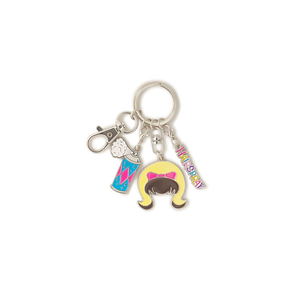 Keychain with colorful charms on a white background inspired by John Waters movie HAIRSPRAY (1988)