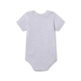 Gray baby onesie on a white background