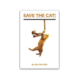 Book cover of 'Save the Cat!' by Blake Snyder with a cat on a rope