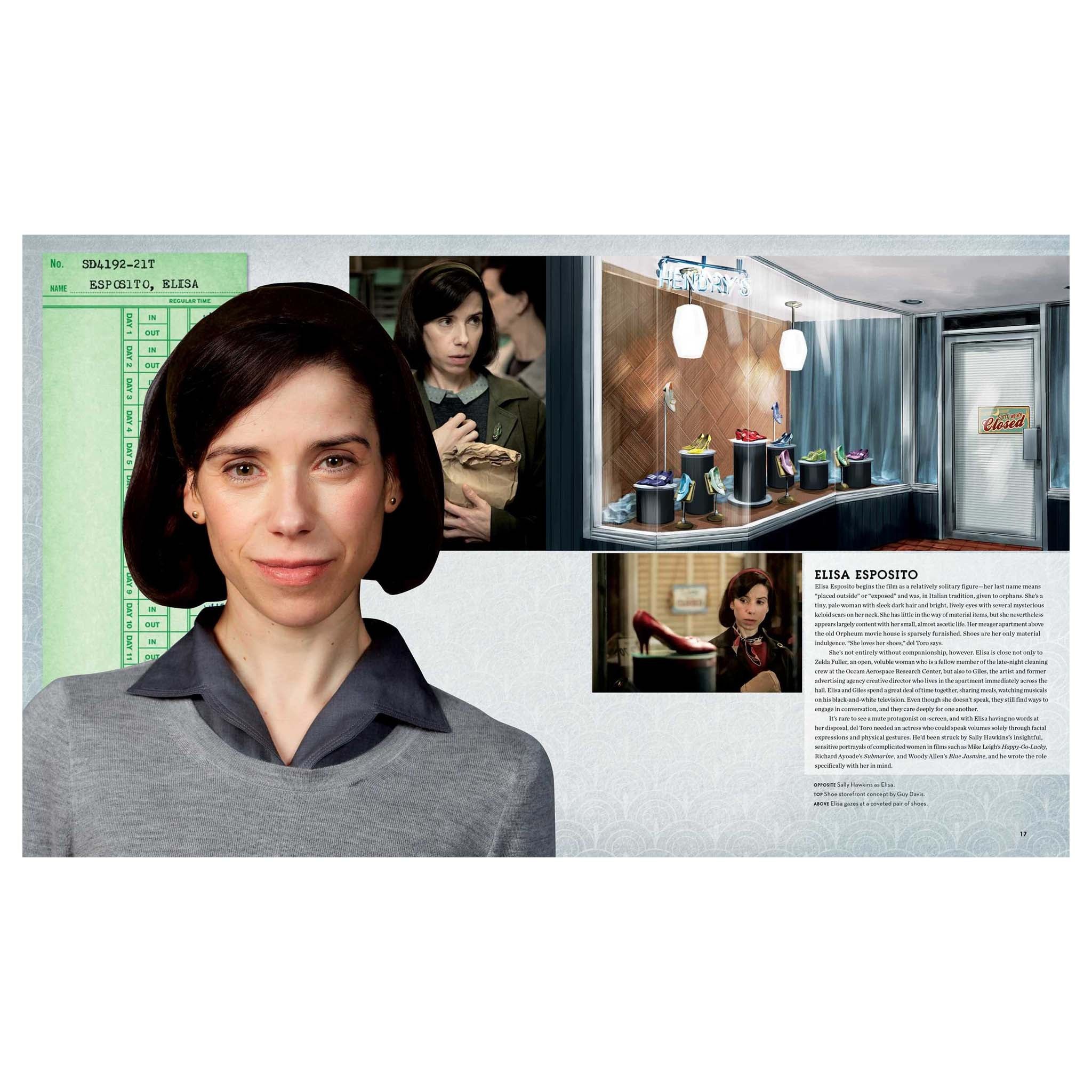 Collage of Elisa Esposito with images and text on a white background