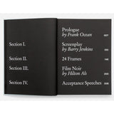 Open book with chapter titles and page numbers on a white background