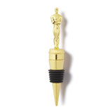 Gold bottle stopper with a Oscar Statuette from the Academy Awards figure on a white background Official Oscar Statuette Gold Winstopper