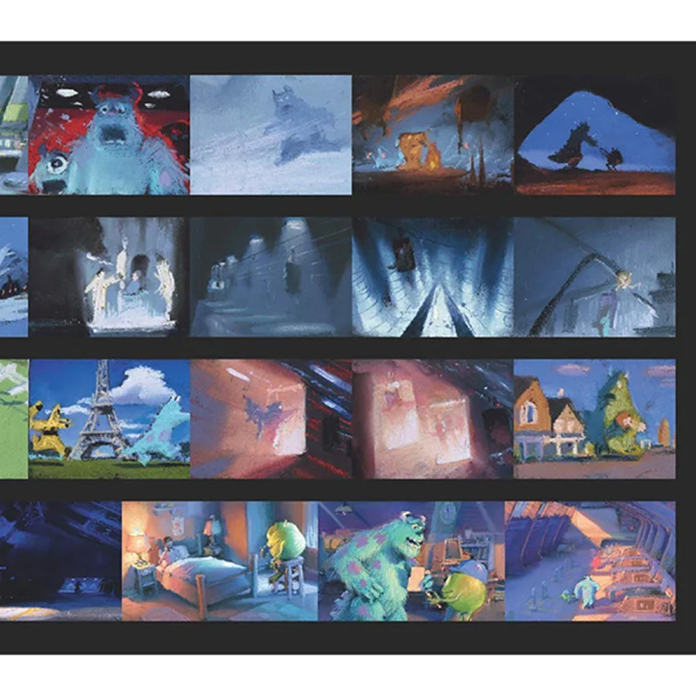 Collage of animated scenes featuring various characters and settings.