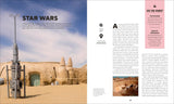 Page from a book or magazine featuring a Star Wars-themed structure in a desert landscape with text and graphics.