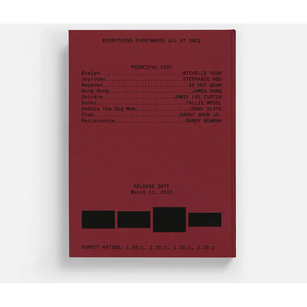 Red book cover with black text on a white background