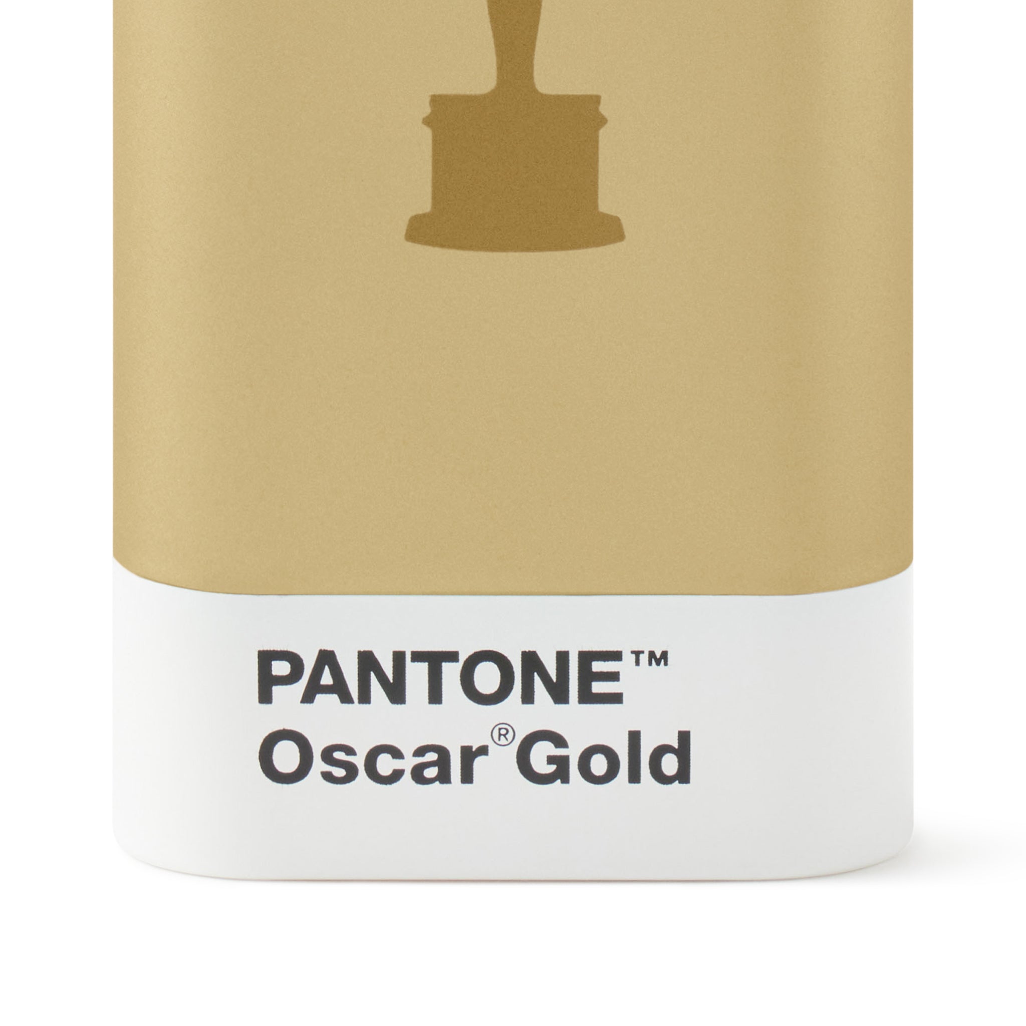 Pantone Oscar Gold color swatch on a white background - Oscars Logo