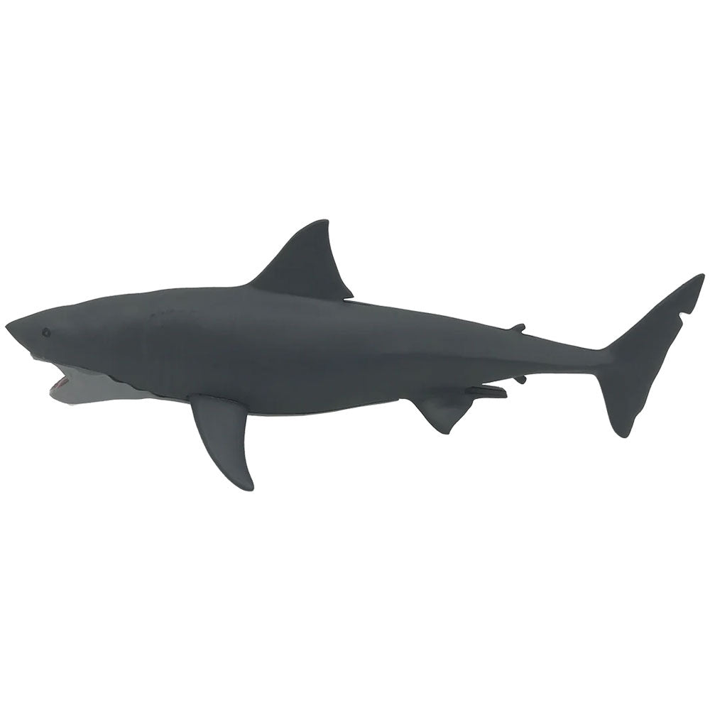 Gray shark model on a white background