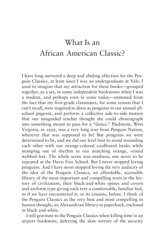 Text on a white background defining an African American classic