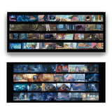 Two framed collages of animated scenes with various characters and settings.