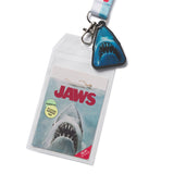 Lanyard with 'Jaws' design on a white background