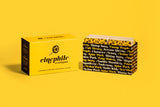 Cinephile card game box and cards on a yellow background