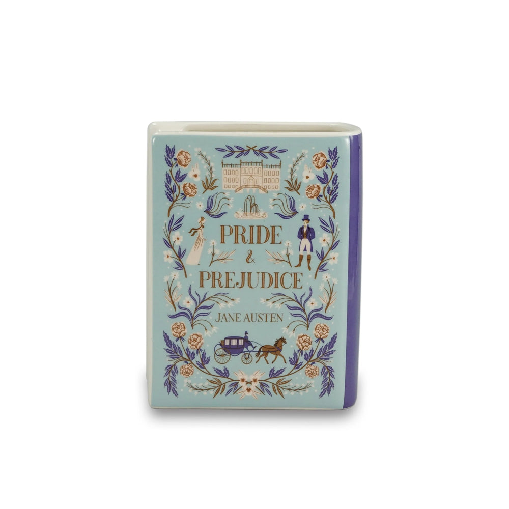 PRIDE & PREJUDICE VASE CERAMIC BOOK 5.5"