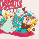 Cartoon characters from 'The Oscars' with candy and Oscar-themed props on a colorful background.