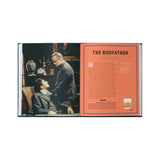 Book page featuring 'The Godfather' with a scene from the movie and text.