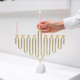 COLUNA MENORAH, MARBLE & GOLD