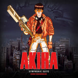 Character from 'cyberpunk anime movie Akira' holding a gun with a dark cityscape background