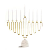 COLUNA MENORAH, MARBLE & GOLD